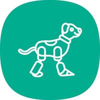 Robot dog Vector Icon Design