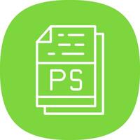 PS File Format Vector Icon Design