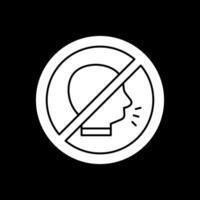 No shouting Vector Icon Design