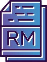 RM File Format Vector Icon Design