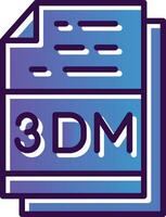 3dm File Extension Vector Icon Design