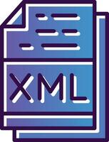 xml archivo formato vector icono diseño