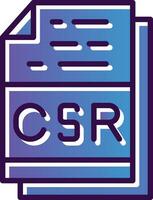 CSR File Format Vector Icon Design