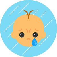 Crying Vector Icon Design