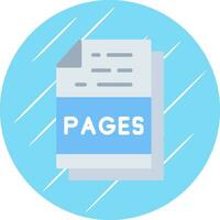 Pages File Format Vector Icon Design