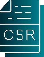 CSR File Format Vector Icon Design