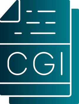 Cgi File Format Vector Icon Design