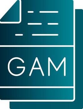 GAM File Format Vector Icon Design
