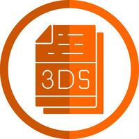 3ds File Format Vector Icon Design