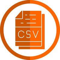 csv archivo formato vector icono diseño