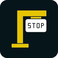 diseño de icono de vector de señal de stop