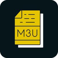 M3U File Format Vector Icon Design