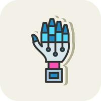 Robot hand Vector Icon Design