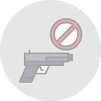 Gun ban Vector Icon Design