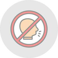 No shouting Vector Icon Design