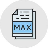 Max File Format Vector Icon Design