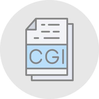 Cgi File Format Vector Icon Design