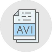 Avi File Format Vector Icon Design