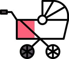 Pram Vector Icon Design