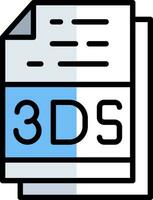 3ds File Format Vector Icon Design