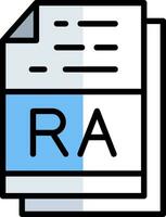 RA File Format Vector Icon Design