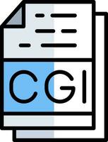 Cgi File Format Vector Icon Design