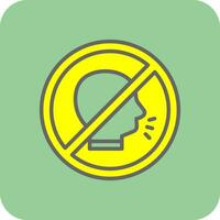 No shouting Vector Icon Design