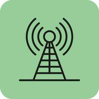 Radio antenna Vector Icon Design