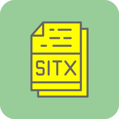 SITX File Format Vector Icon Design