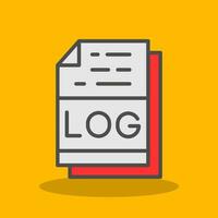 LOG File Format Vector Icon Design