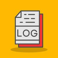 LOG File Format Vector Icon Design