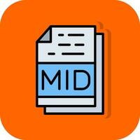 MID File Format Vector Icon Design