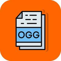 Ogg File Format Vector Icon Design