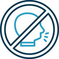 No shouting Vector Icon Design