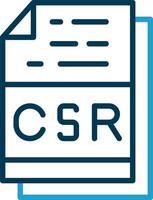 CSR File Format Vector Icon Design