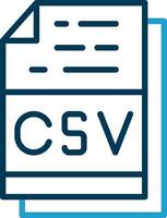 csv archivo formato vector icono diseño