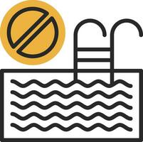 Swimming pool Ban Vector Icon Design