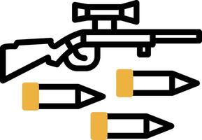 diseño de icono de vector de rifle