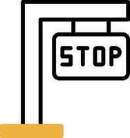 diseño de icono de vector de señal de stop