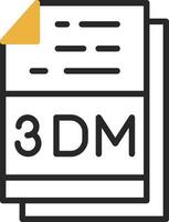 3dm File Extension Vector Icon Design