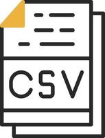 csv archivo formato vector icono diseño