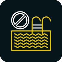 Swimming pool Ban Vector Icon Design