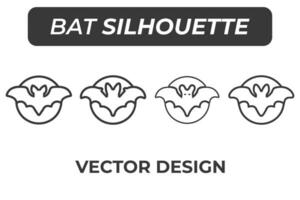 bats outline icon in white and black colors. bats flat vector icon from Halloween collection