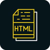 Html File Format Vector Icon Design