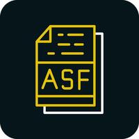 Asf File Format Vector Icon Design