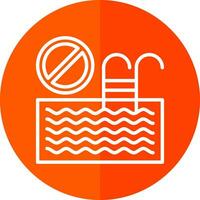 Swimming pool Ban Vector Icon Design