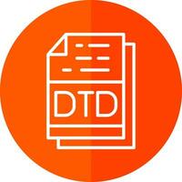 Dtd File Format Vector Icon Design