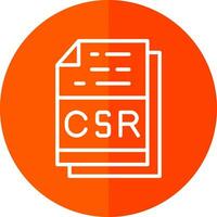 CSR File Format Vector Icon Design