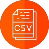 Csv File Format Vector Icon Design