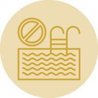 Swimming pool Ban Vector Icon Design